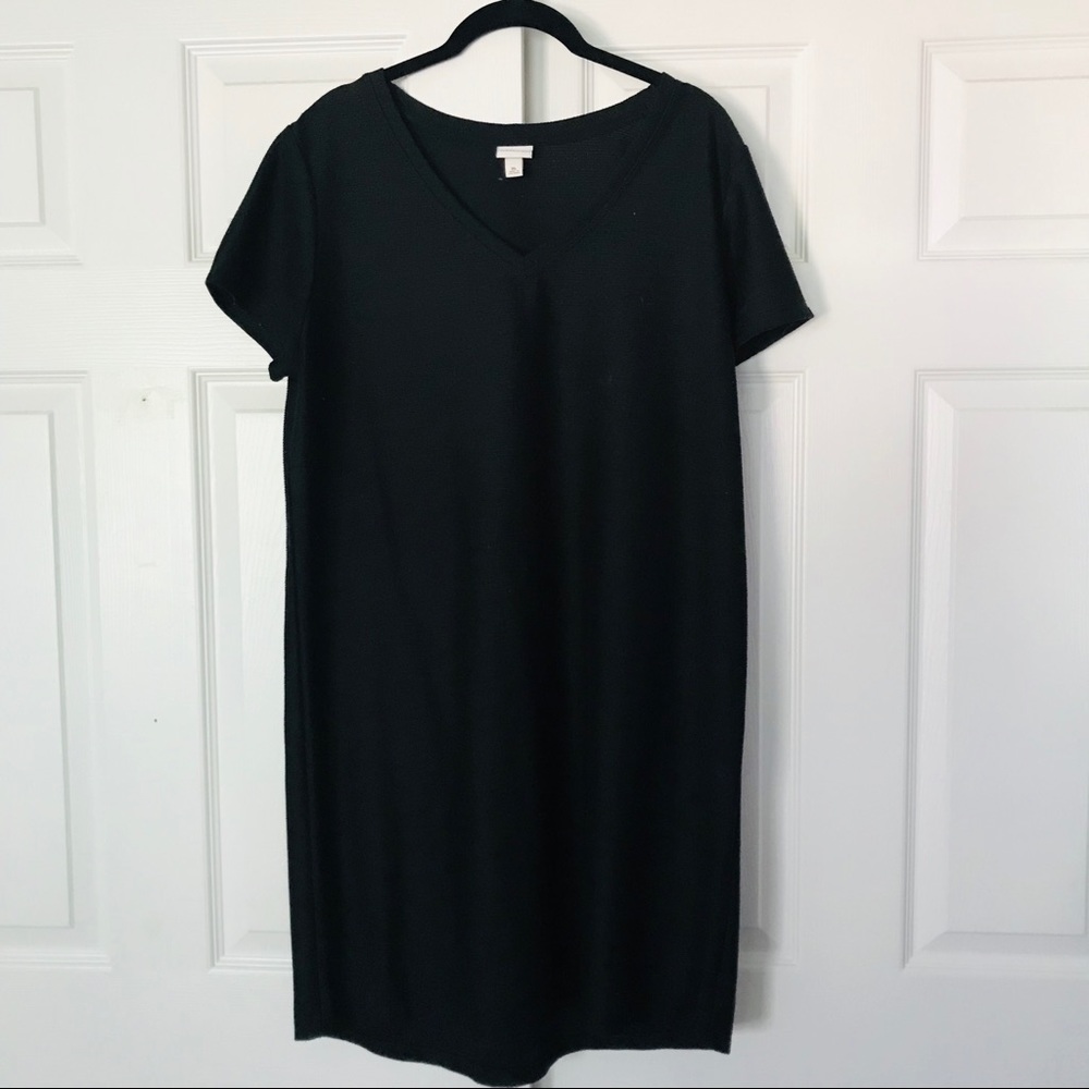 🖤V NECK BLAXK CASUAL DRESS